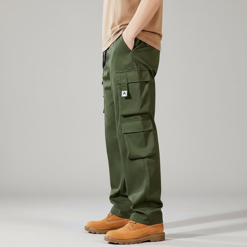 Wobby Pantaloni Cargo Tactical Multi-Tasche con Coulisse