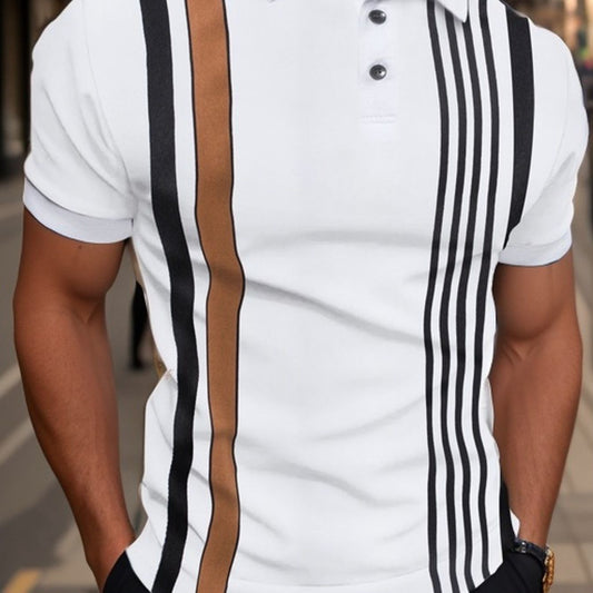 Polo da Uomo Elegante a Righe Verticali - WOBBY