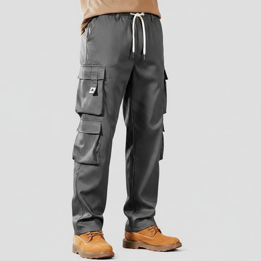 Wobby Pantaloni Cargo Tactical Multi-Tasche con Coulisse